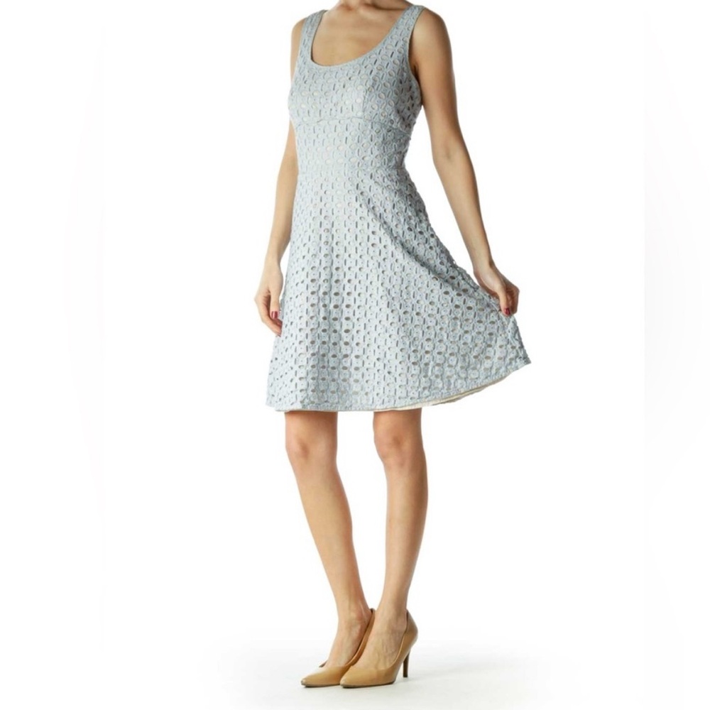 LOFT Light Blue Lace Dress